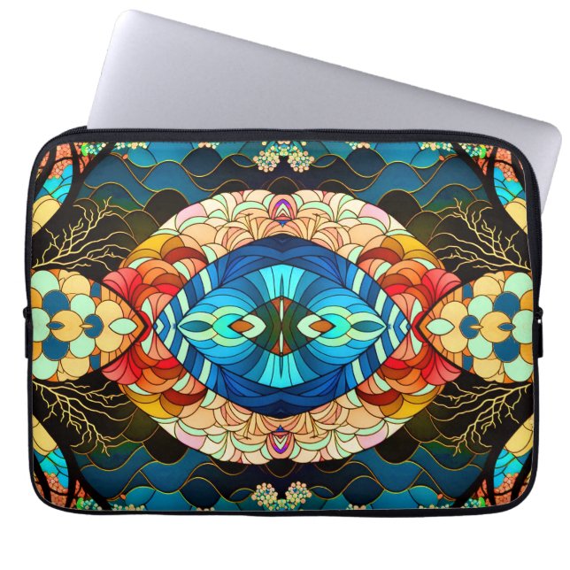 SYMMETRISCHE WÄLDER JAPANESE ART STYLE LAPTOPSCHUTZHÜLLE (Vorderseite)