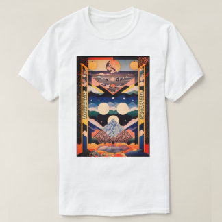 Symmetrische Zickzack Eleganz: Trendy Geometric Pa T-Shirt