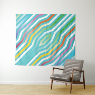 Symmetrischer diagonaler Streifen Hintergrund 2 Wandteppich