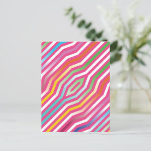 Symmetrischer diagonaler Streifen Hintergrund 4 Feiertagspostkarte