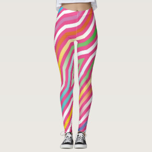 Symmetrischer diagonaler Streifen Hintergrund 4 Leggings