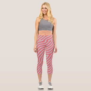 Symmetrischer diagonaler Streifen Hintergrund 5 Capri Leggings