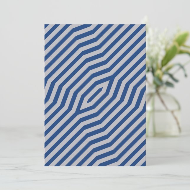 Symmetrischer diagonaler Streifen Hintergrund 6 Dankeskarte (Stehend Vorderseite)