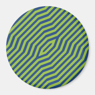 Symmetrischer Hintergrund mit diagonalen Streifen Magnet