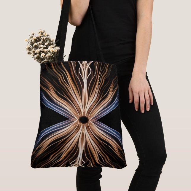 Symmetrischer Lichteinbruch auf Schwarz Tasche (Von Nahem)