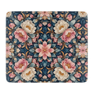 Symmetrischer moderner floraler Kaleidoskop Schneidebrett