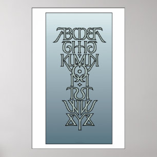 Symmetrisches Alphabet Ambigram Poster
