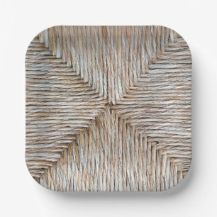Symmetrisches natürliches Bamboo-Fibre-Weave Pappteller