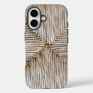 Symmetrisches natürliches Bambusmuster iPhone 16 Hülle