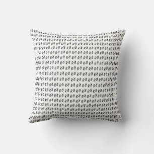 Symmetrisches R-Linienkunst-T-Shirt, minimalistisc Kissen