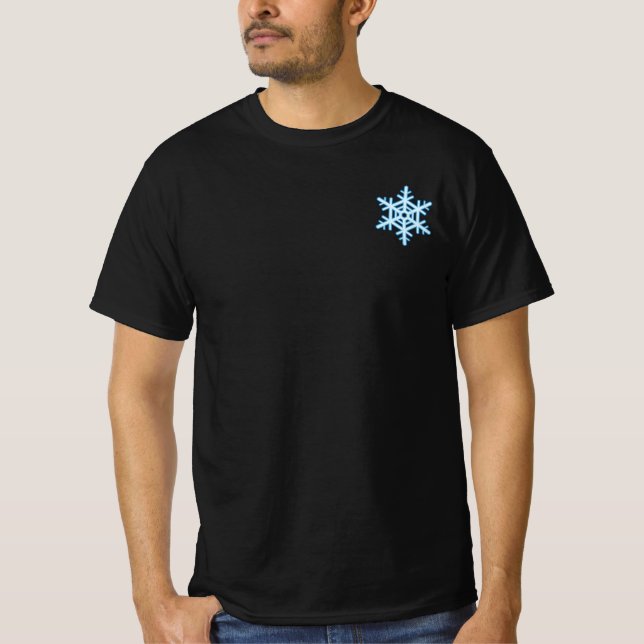 Symmetrisches Snowflake Emoji Customizable Festiva T-Shirt (Vorderseite)