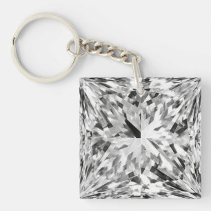 Symmetrisches vielseitiges geometrisches Diamant-F Schlüsselanhänger