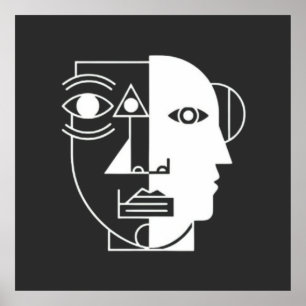 Symmetry unterbrochen: Das Gesicht zwischen Winkel Poster