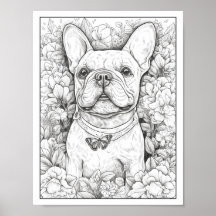 Sympa French Bulldog Coloring Poster