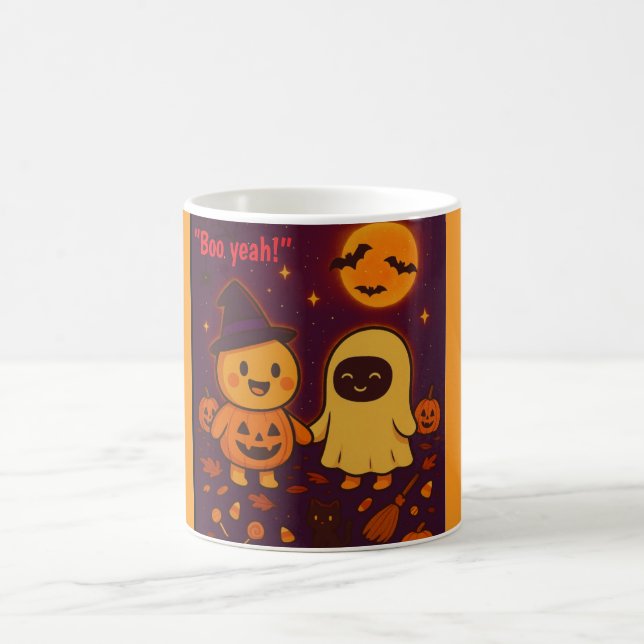 Sympa Halloween personnages de dessin animé Mug (Centre)