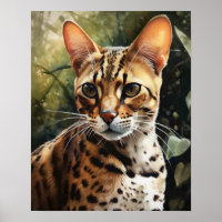 Sympa Ocicat Cat Art Imprimer Poster