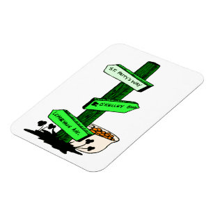 Sympa Saint-Patrick's Day Signal Post Magnet flexi