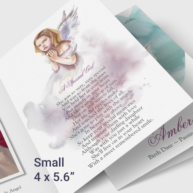 Sympathie Ange ailes Photo Carte de remerciements  (Angels are Watching Over Sympathy Funeral Thank You Card)
