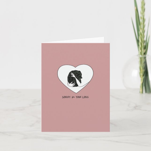 Sympathie avec le chien, carte de voeux pliée de 4 (Devant)