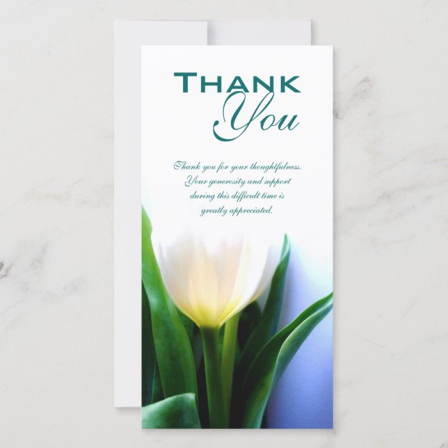 Sympathie/carte photo funèbre de Merci (Devant)