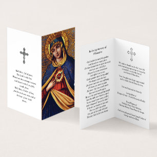 Sympathie Cartes saintes Mary   Coeur immaculé