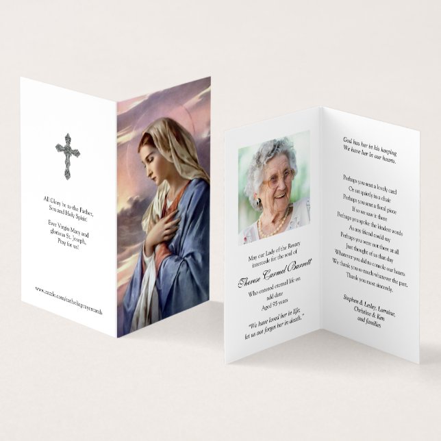Sympathie Cartes saintes Mary | Sainte Mère (Intérieur et extérieur)