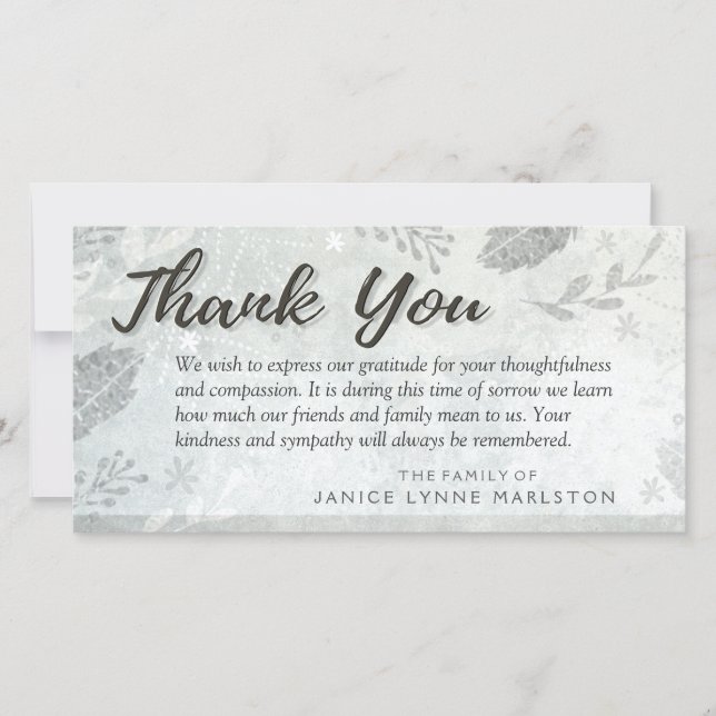 Sympathie de Merci Feuille d'argent de la famille (Devant)