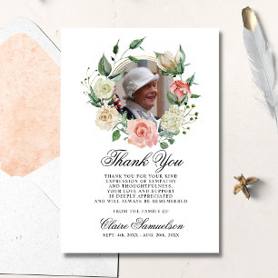 Sympathie féminine Merci Aquarelle Floral rose