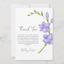 Sympathie Freesia Foto Trauer Danke Karte