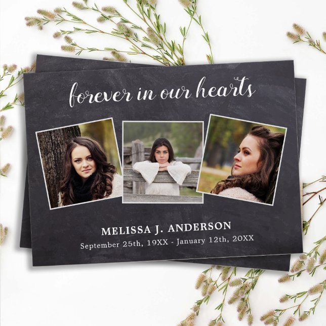 Sympathie funéraire 3 Carte de prière photo (Créateur téléchargé)