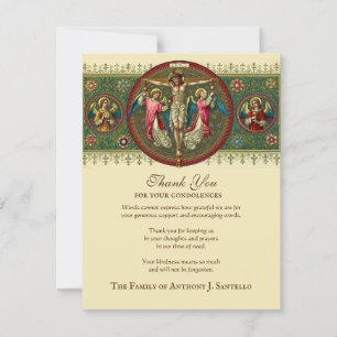 Sympathie funéraire catholique Carte Sainte Merci