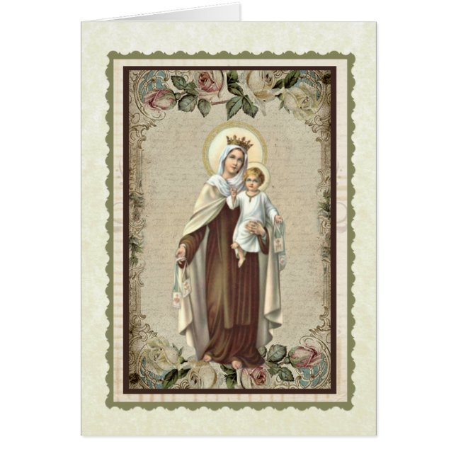 Sympathie funéraire catholique Carte Sainte Merci (Devant)
