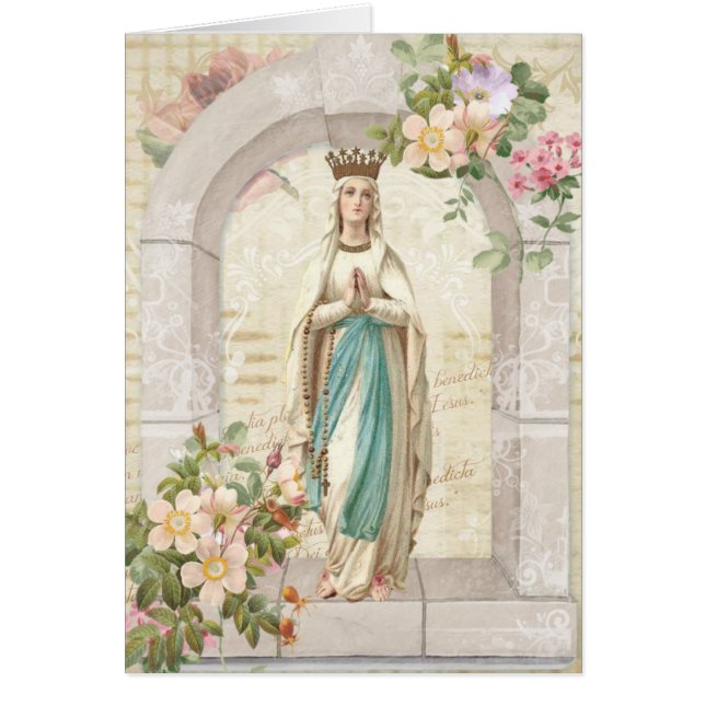 Sympathie funéraire catholique Carte Sainte Merci (Devant)
