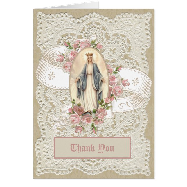Sympathie funéraire religieuse Carte Sainte Merci (Devant)