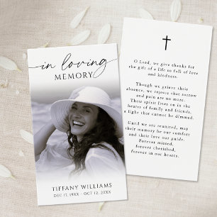 Sympathie In Loving Memory Foto Kreuz Gebetskarte