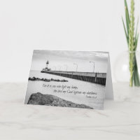 Sympathie-Karte - Bibelverse auf dem Leuchtturm-Fo