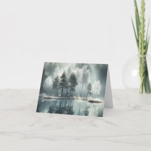Sympathie Merci Réflexion des arbres d'hiver