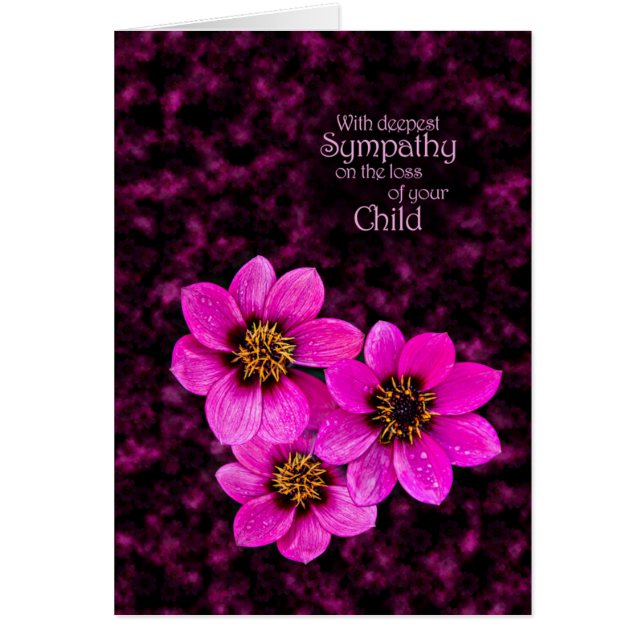 Sympathie pour la perte d'un enfant (Devant)
