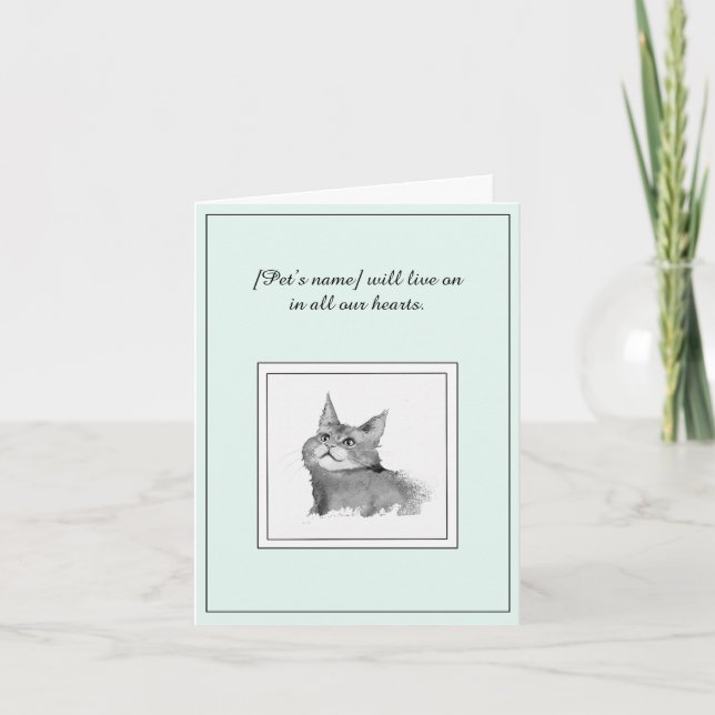 Sympathie pour une carte de chat en coton du Maine (Devant)