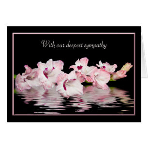 Sympathie rose Gladiolus Réflexion de l'eau