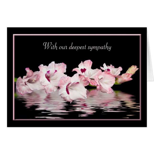 Sympathie rose Gladiolus Réflexion de l'eau (Devant horizontal)