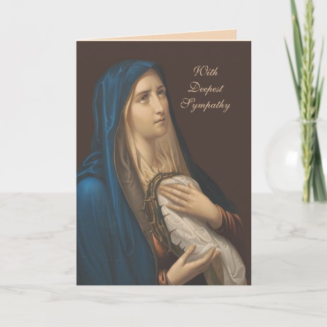Sympathie Vierge Marie Messe catholique Carte d'of (Devant)