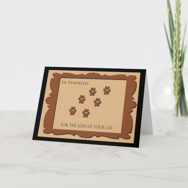 Sympathiekarte für den Verlust der Katze Karte (Vorderseite)