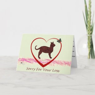 Sympathiekarte für Katzen, Verlust der Katze Karte