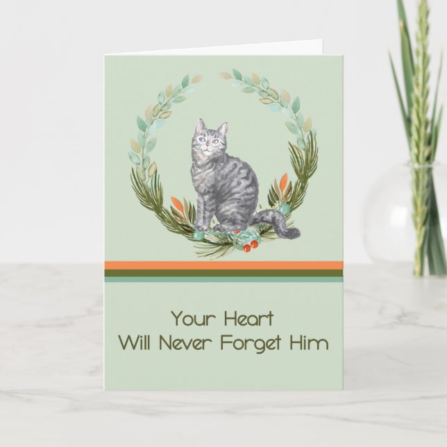 Sympathiekarte für männliche Tabby Katze Karte (Vorderseite)