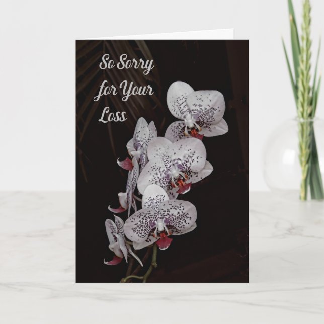 Sympathiekarte für Nahe Freunde mit Orchideen Karte (Vorderseite)