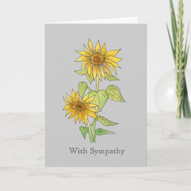 Sympathiekarte für Sonnenblumen Karte (Vorderseite)