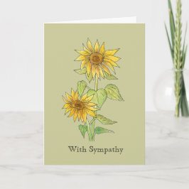 Sympathiekarte für Sonnenblumen Karte