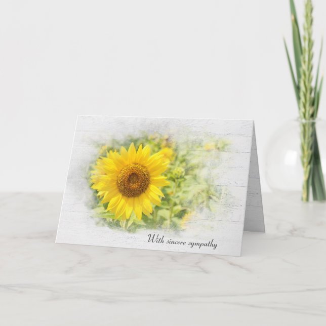 Sympathiekarte Gelbe Sonnenblumen Karte (Vorderseite)