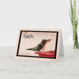 Sympathiekarte: Hummingbird mit Vers auf der Glaub Karte